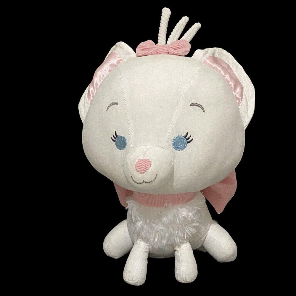 Disney Parks Aristocats Big Head Plush Marie 11" White Kitten Cat